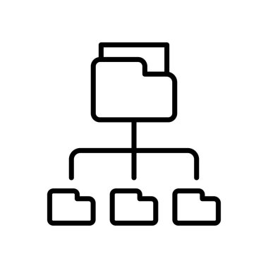İnce çizgi biçimi Vektör grafik tasarımı ile veri paylaşım simgesi