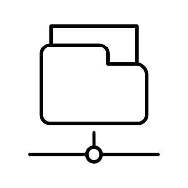 İnce çizgi biçimi Vektör grafik tasarımı ile veri paylaşım simgesi