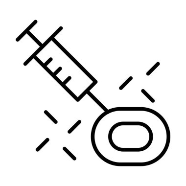 İnce çizgi biçimli tüp bebek resim tasarımı simgesi