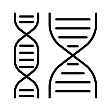 Kromozom, ince çizgi biçimli gen vektör grafik tasarımı simgesi
