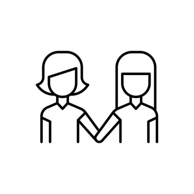 LGBT, ince çizgi biçimli lezbiyen tasarım tasarımı