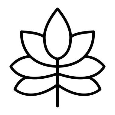 İnce çizgi biçimi Vektör grafik tasarımı ile yaprak simgesi