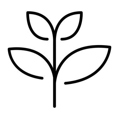 İnce çizgi biçimli filizlenme biçimi Vektör grafik tasarımı simgesi