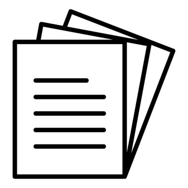 İnce çizgi biçimli Vector grafik tasarımı ile belge, dosya, kağıt simgesi