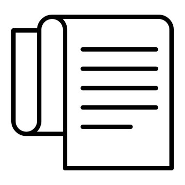 İnce çizgi biçimli Vector grafik tasarımı ile belge, dosya, kağıt simgesi