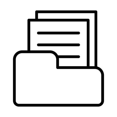 İnce çizgi biçimli Vector grafik tasarımı ile belge, dosya, kağıt simgesi