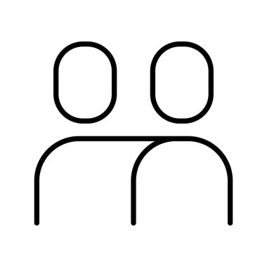 İnce çizgi biçimli vektör grafik tasarımı ile arkadaşlık simgesi