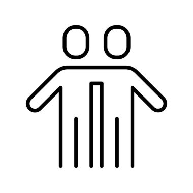 İnce çizgi biçimli vektör grafik tasarımı ile arkadaşlık simgesi