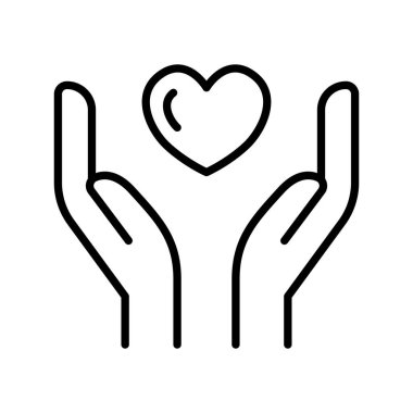 İnce çizgi biçiminde aşk simgesi Vektör illüstrasyon grafik tasarımı