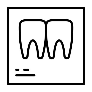 İnce çizgi biçiminde diş x-ışını simgesi