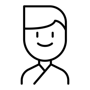 İnce çizgi biçimli hasta ikonu Vektör illüstrasyon grafik tasarımı