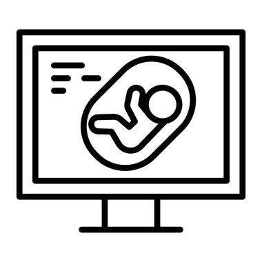 İnce çizgi biçimli Ultrason simgesi