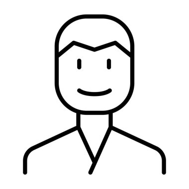 İnce çizgi biçimli hasta ikonu Vektör illüstrasyon grafik tasarımı