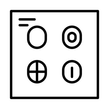 İnce çizgi biçimi Vektör grafik tasarımı ile MRI tarama simgesi