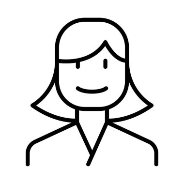 İnce çizgi biçimli hasta ikonu Vektör illüstrasyon grafik tasarımı