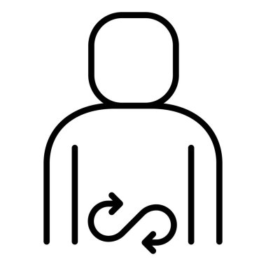 İnce çizgi biçimli dışkı simgesi Vektör grafik tasarımı