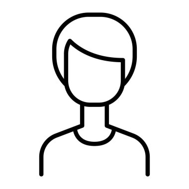 Man icon in thin line style Vector illustration graphic design