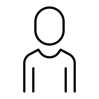 Man icon in thin line style Vector illustration graphic design