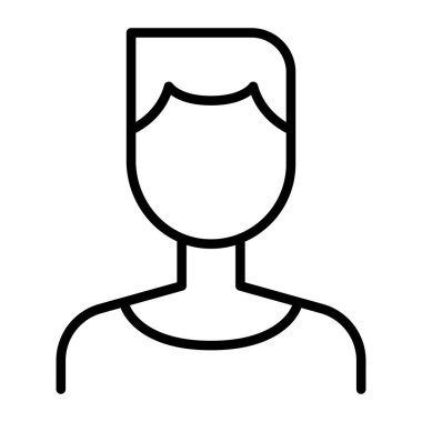Man icon in thin line style Vector illustration graphic design