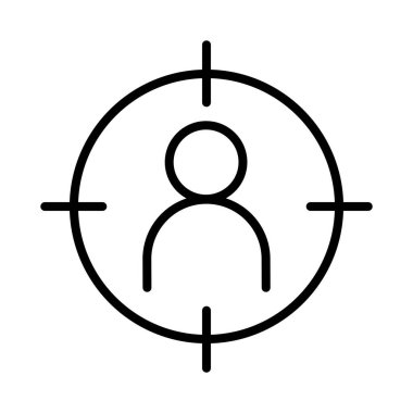 Recruitment icon in thin line style Vector illustration graphic design