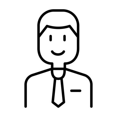 İnce çizgi biçimi Vektör grafik tasarımı ile personel simgesi