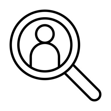 Recruitment icon in thin line style Vector illustration graphic design