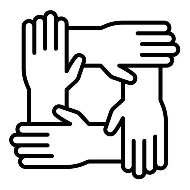 takım çalışması simgesi ince çizgi biçimi Vektör grafik tasarımı