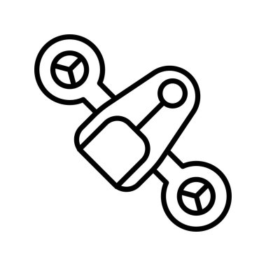Drone icon in thin line style Vector illustration graphic design