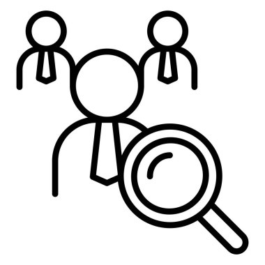 Recruitment icon in thin line style Vector illustration graphic design