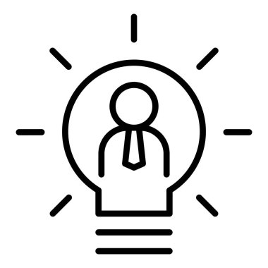 Human resource management icon in thin line style Vector illustration graphic design