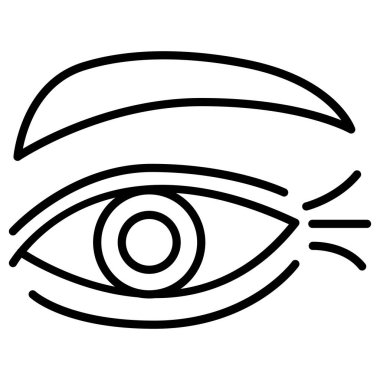 Wrinkle botox icon in thin line style Vector illustration graphic design