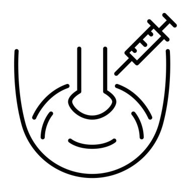 Botox facelift icon in thin line style Vector illustration graphic design