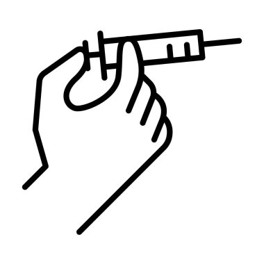 Botox injection icon in thin line style Vector illustration graphic design