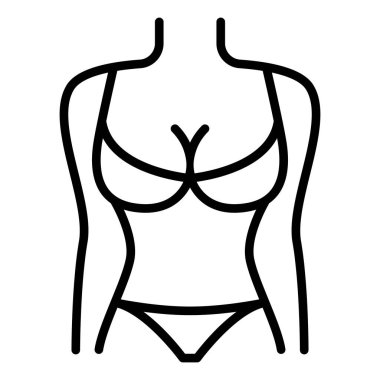bikini icon in thin line style Vector illustration graphic design