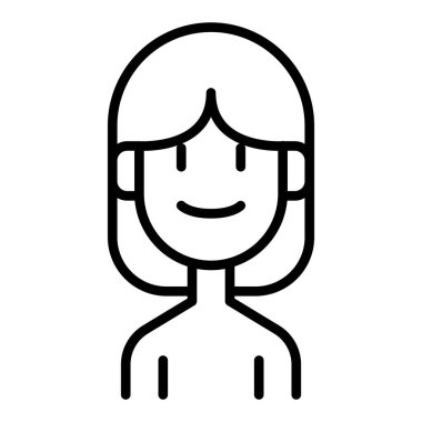 Boy icon in thin line style Vector illustration graphic design