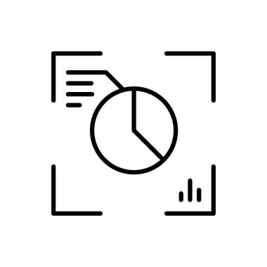 Data analysis icon in thin line style Vector illustration graphic design