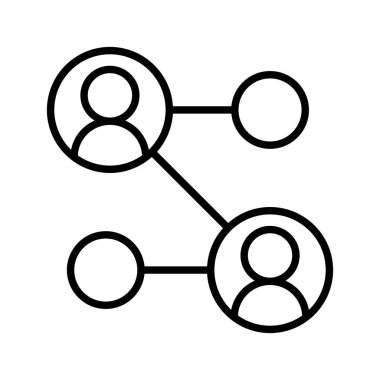 Social network icon in thin line style Vector illustration graphic design