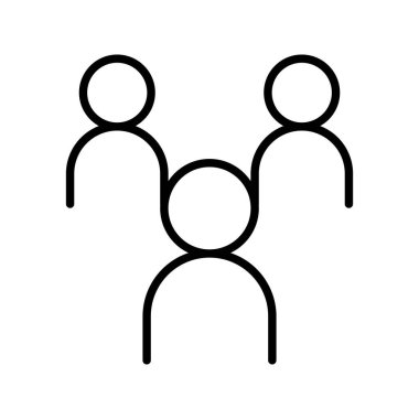 Social network icon in thin line style Vector illustration graphic design