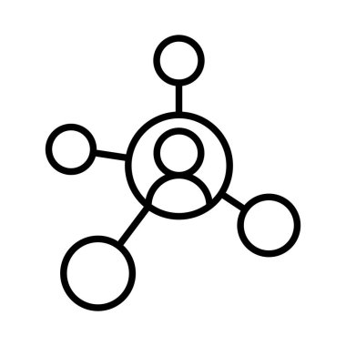 Social network icon in thin line style Vector illustration graphic design