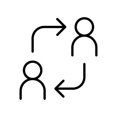 Social network icon in thin line style Vector illustration graphic design