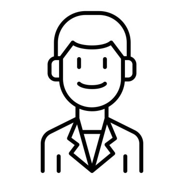 Man icon in thin line style Vector illustration graphic design