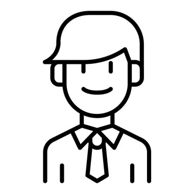 Man icon in thin line style Vector illustration graphic design