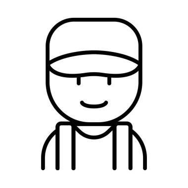 Tourist icon in thin line style Vector illustration graphic design