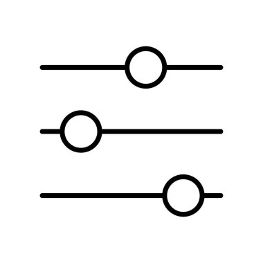 Setting icon in thin line style Vector illustration graphic design