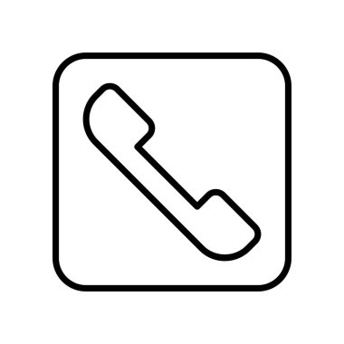 Calling icon in thin line style Vector illustration graphic design