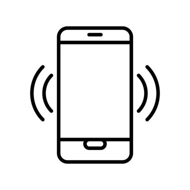 Phone ring icon in thin line style Vector illustration graphic design