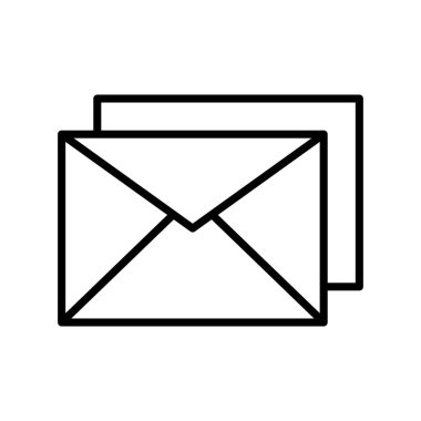 Email icon in thin line style Vector illustration graphic design