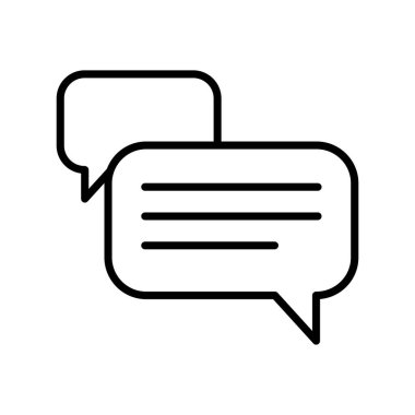 Texting icon in thin line style Vector illustration graphic design