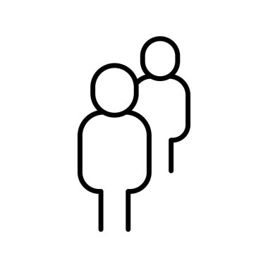 People icon in thin line style Vector illustration graphic design