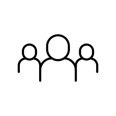 People icon in thin line style Vector illustration graphic design